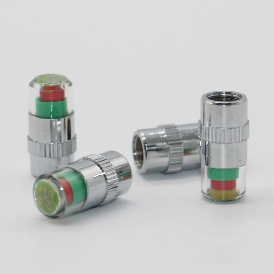 3 Tapa de Válvula de Neumático Indicador De Alerta De Color Calibre Neumático de coche monitor de presión de aire