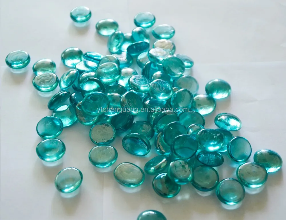 Turquoise Blue Flat Glass Nugget Glass Block Gem Stone Buy Flat Back