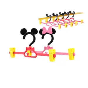 Image of 3D Space Saving Out Door Drying Plastic Children Trousers Hanger Rack Clamp Cartoon Baby Pants Clothes Hanger With Clips