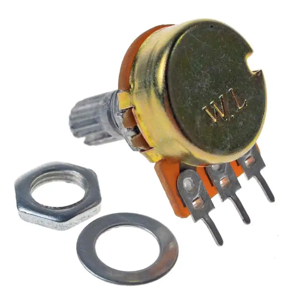 B100k 3pins Single Potentiometer Wh148 100k Linear Rotary Potentiometer Buy 100k Potentiometer