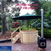 China high quality 100% Canada red cedar bath tub outdoor barrel bath