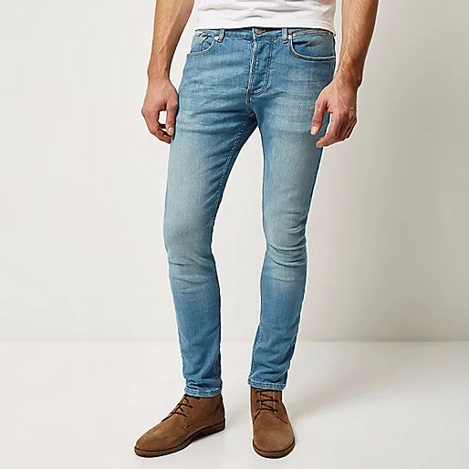light blue stretch jeans mens