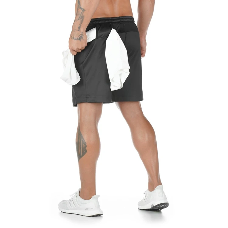 

Towel Available Mens Shorts Breathable Gym Shorts Fitted Men