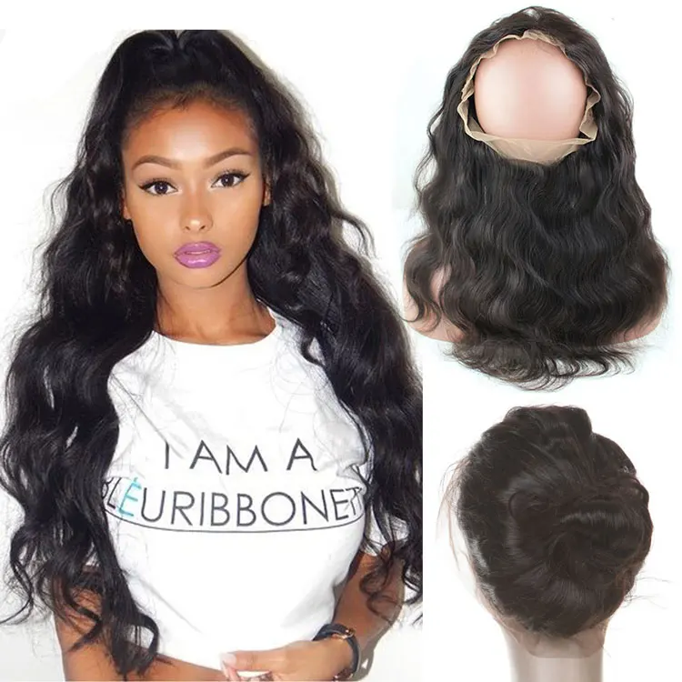 New Arrival 360 Lace Frontal With Bundles100 Human Hair Ear To Ear 360 Lace Frontal Closure 