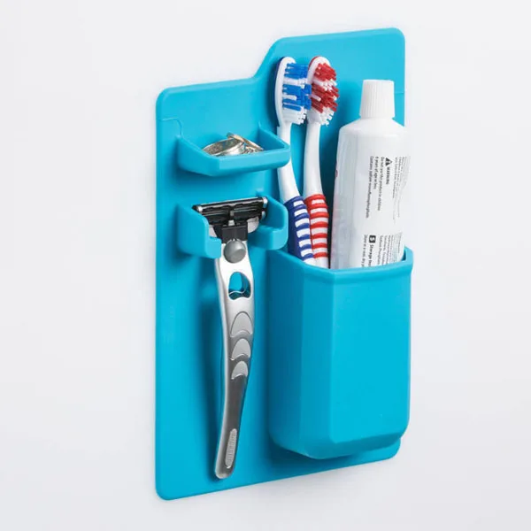 

Dropshipping Creative Multifunction Waterproof Bathroom Wall Mount Kids Silicone Toothbrush Holder