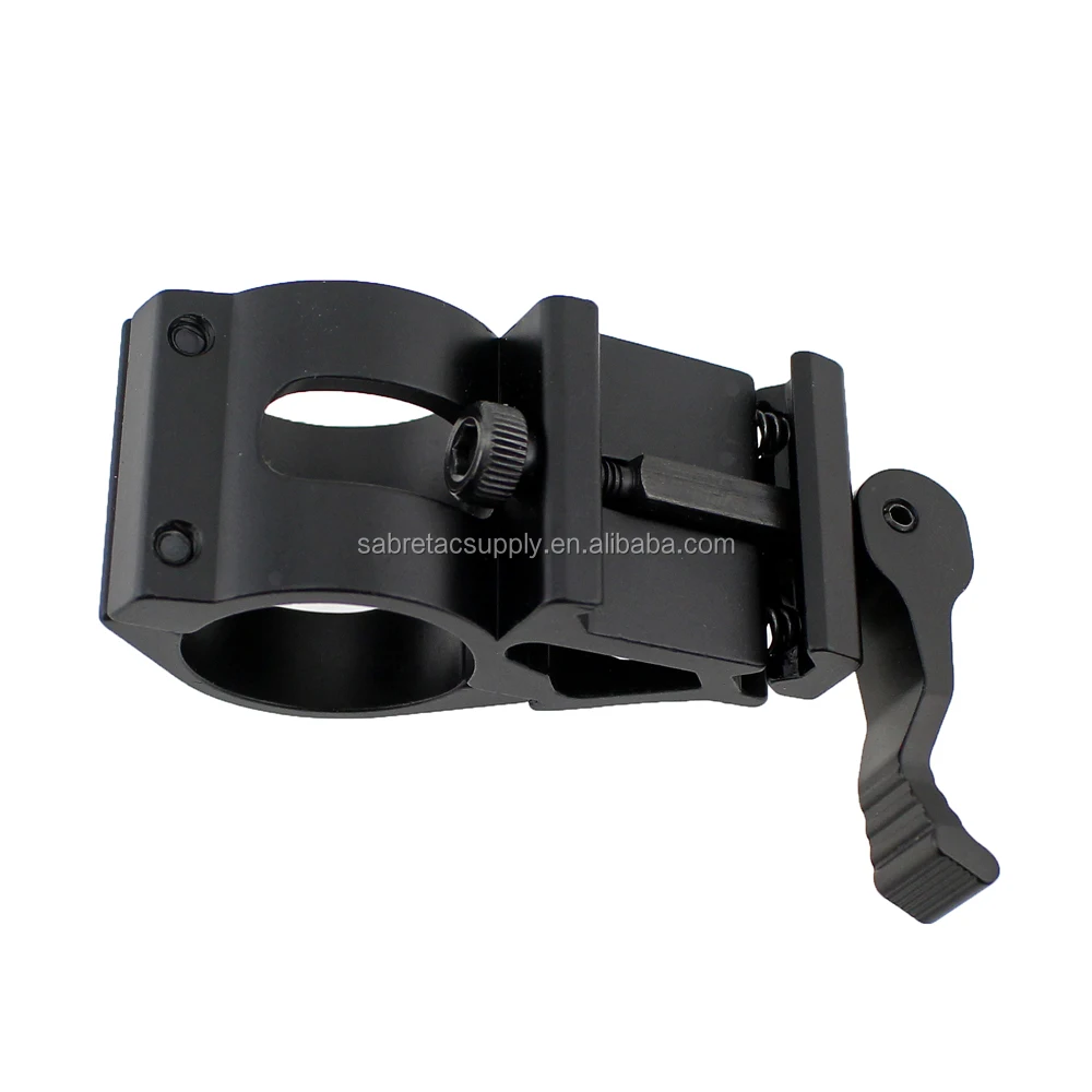 Tactical Quick Release 25.4mm Ring Offset 20mm Rail Clamp Gun Mount Flashlight Picatinny