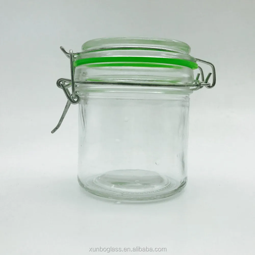 250 Ml Glass Storage Mason Jar Canister With Swing Top Latch Airtight