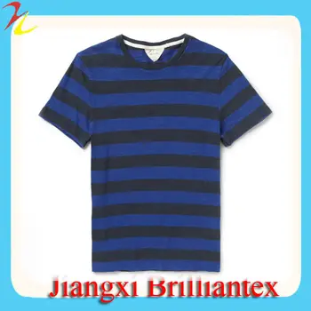 blue and black striped t shirt