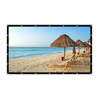 

100 inch150 inch 200 inch portable projector screen without aluminum alloy stand HD manual wall mount projection screen