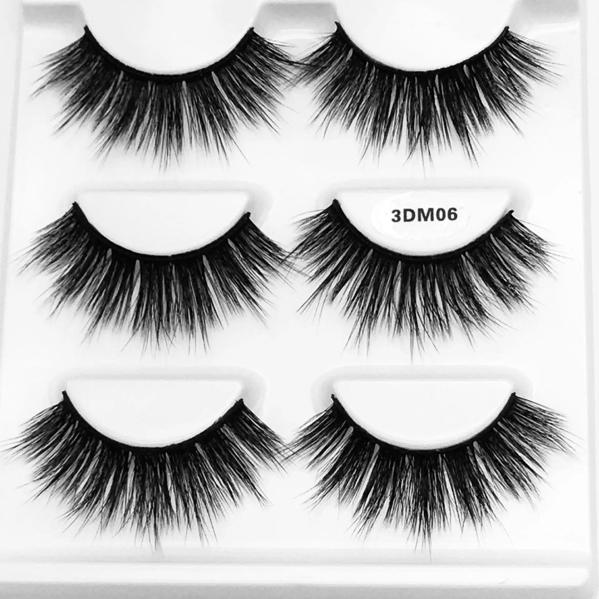 

JST3DM06 Jimmy&Kevin Wholesale Hot sale Natural looking handmade 3d mink False Eye Lashes,20mm 3D mink false Eyelashes JST3DM06