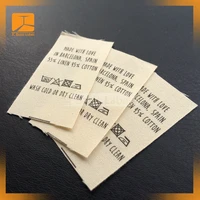 

printed soft 100% organic cotton labels clothing main label for garments and hats