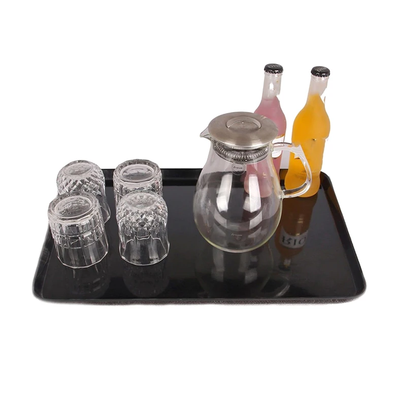 China factory wholesale online shopping cheap melamine food hotel serving custom rolling tray custom print tea tray