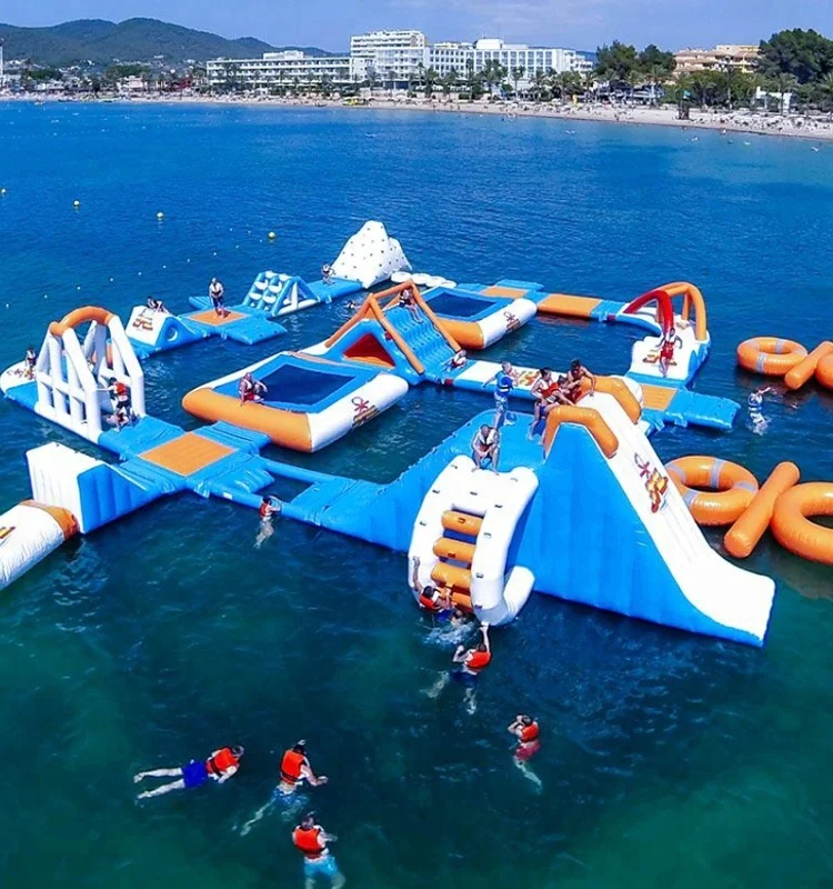 

Inflatable Fun Aqua Park Equipment Commercial Water Park Design Build For Sale Stimulating water theme park floating, Customized color