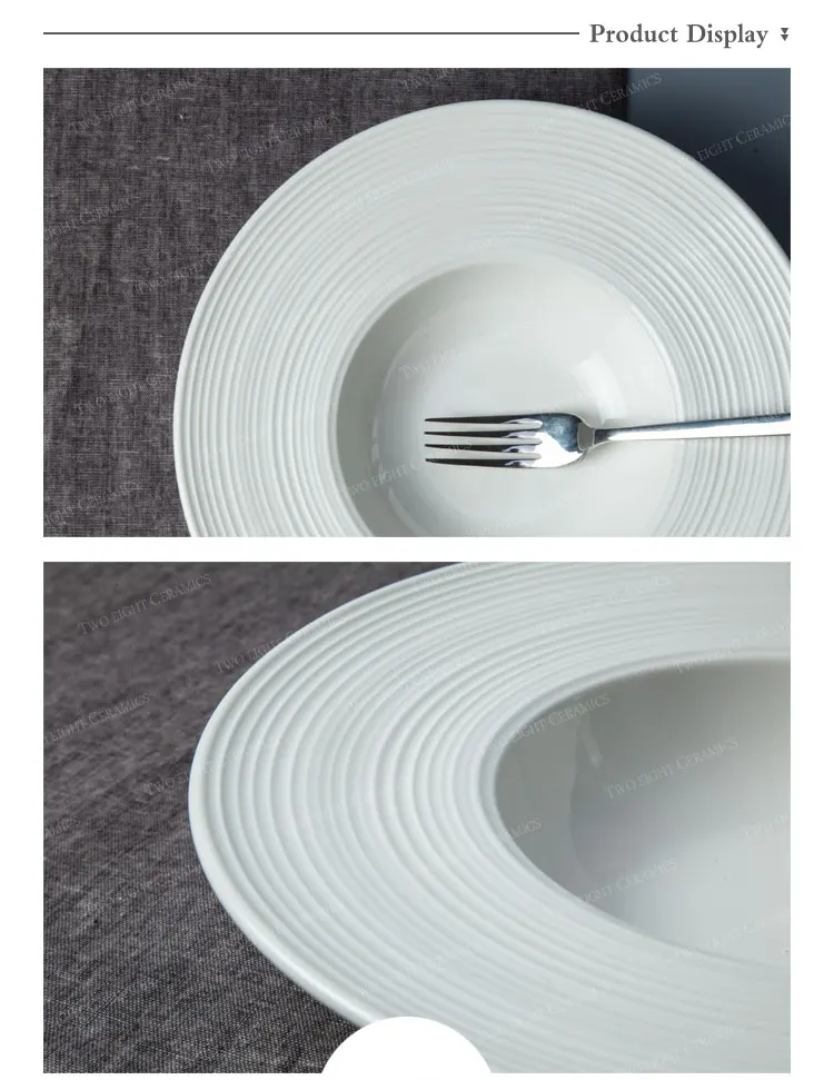 new design wholesale pasta plate personalized porcelain plates from China chaozhou