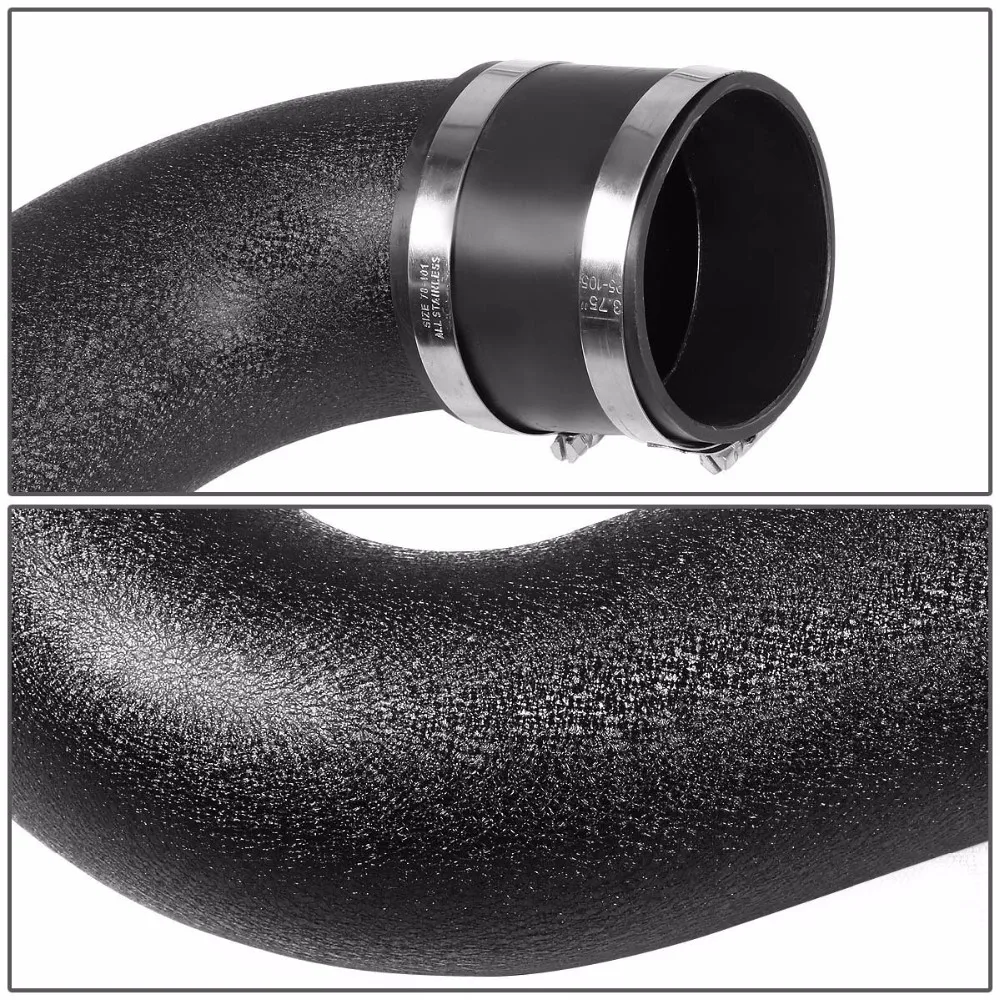 Aluminum Powder Coated Wrinkle Black Intake Pipe From Oem Buy Black