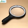 JAXY 1.8x and 5x high power plastic large illuminated optics Magnifying glass with compass with 12 LED light for kids and elder