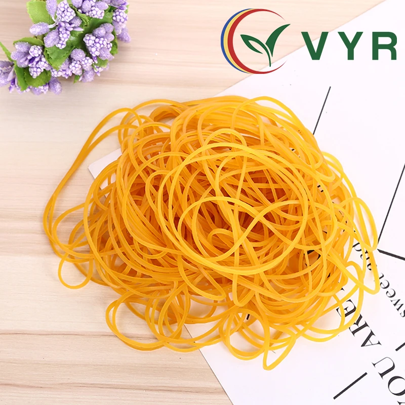 100 Natural Yellow Elastic Rubber Bands Professional Manufacturer 2.5