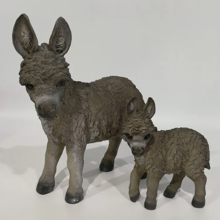 resin donkey garden statue