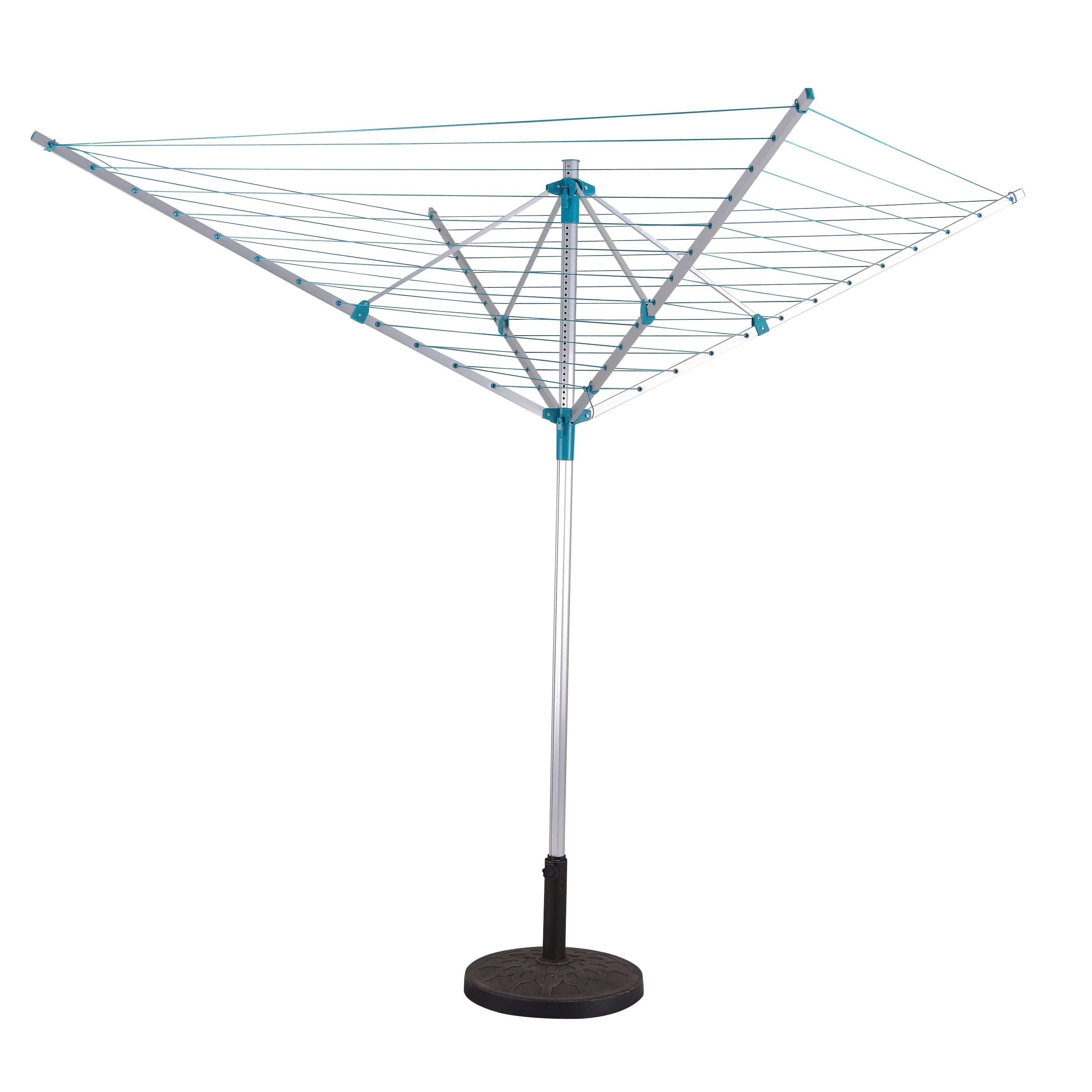 Garden Outdoor 4 Arms 50m Rotary Airer With Aluminum Tube Laundry