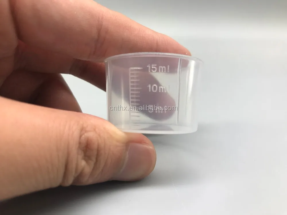 Sterile Clear 15ml Pp Plastic Disposable Medicine Measuring Cup For