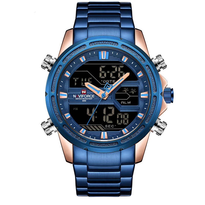 

New Arrival NAVIFORCE Brand Men Luxury Watch Men's Sport Watches 30M Waterproof Stainless Steel Analog Quartz Wristwatches