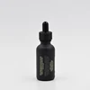 Cosmetic package matte black boston round glass bottle 1oz essential oil Boston bottle