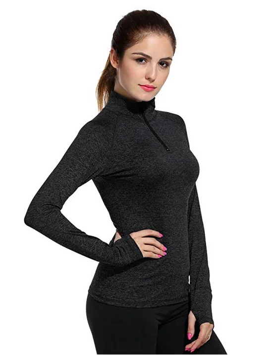women's long sleeve shirts with thumb holes