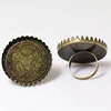 Beadsnice ID26724 component ring mountings brass sure-set round 30mm sold by PC blank rings for men