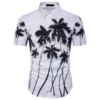 

KC045 Summer beach 3d printing mens short sleeve hawaiian shirt