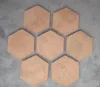 Hand Made Antique Orange Hexagon Terracotta Flooring Tiles