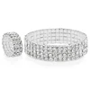925 sterling silver Diamond Stretch Wedding Ring