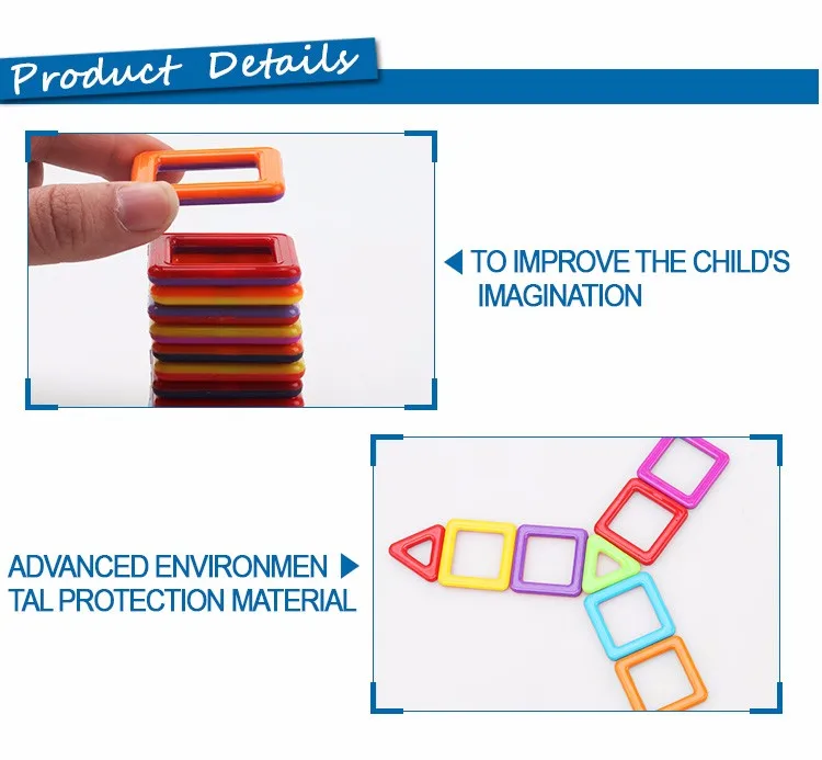 Educational 64PCS magnetic building blocks construction set toys