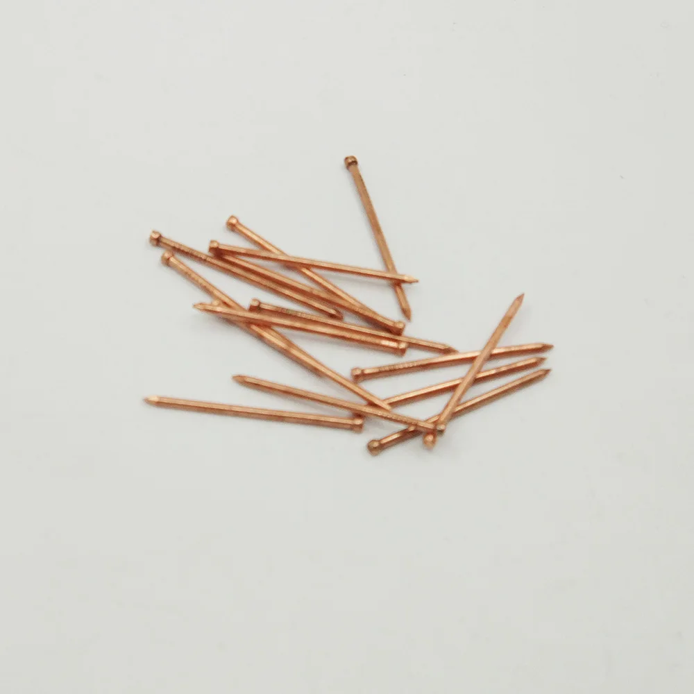 
Good quality factory produce red copper plated round head bright shank common iron nails 
