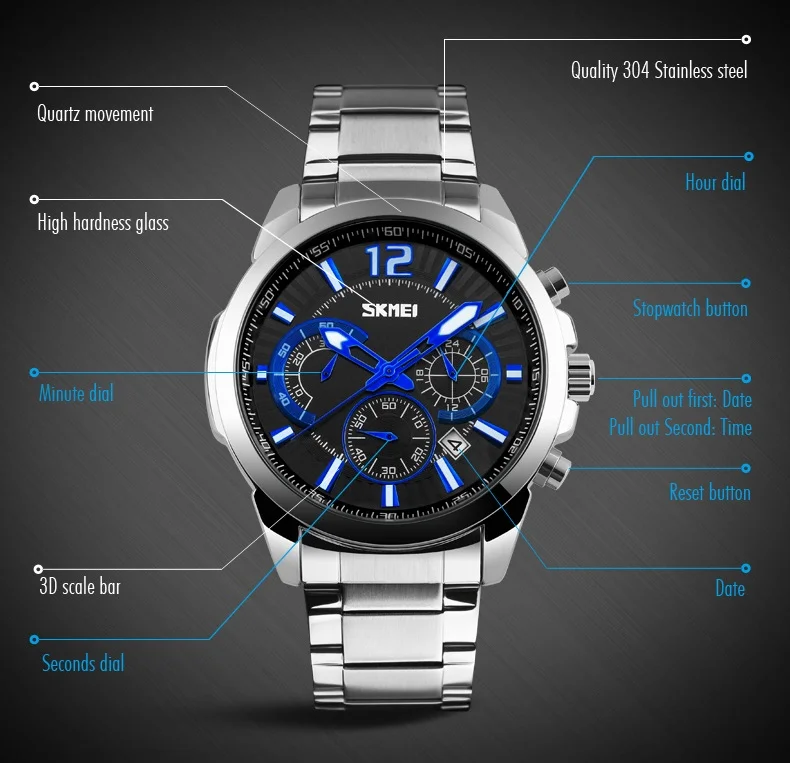 2018 Nueva Moda Hombre Reloj De Pulsera De Metal Relojes Con 2018 Nueva Moda Hombre Reloj De Pulsera De Metal Relojes Con