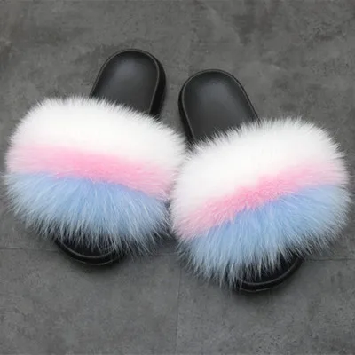 
Hot sale High Quality Colorful Fur Sliders fur slipper indoor 