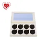 Customized Cosmetic eyeshadow palette packaging box with magnetic with brush rectangle