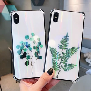 Corner Shockproof Tempered Glass iPhone Case