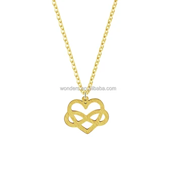 Infinity Love Necklace Jewelry Heart Pendant Stainless Steel - Buy