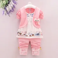 

Wholesale Boutique Items Kids Pink Color Coat And Pant Clothing Set Made In China