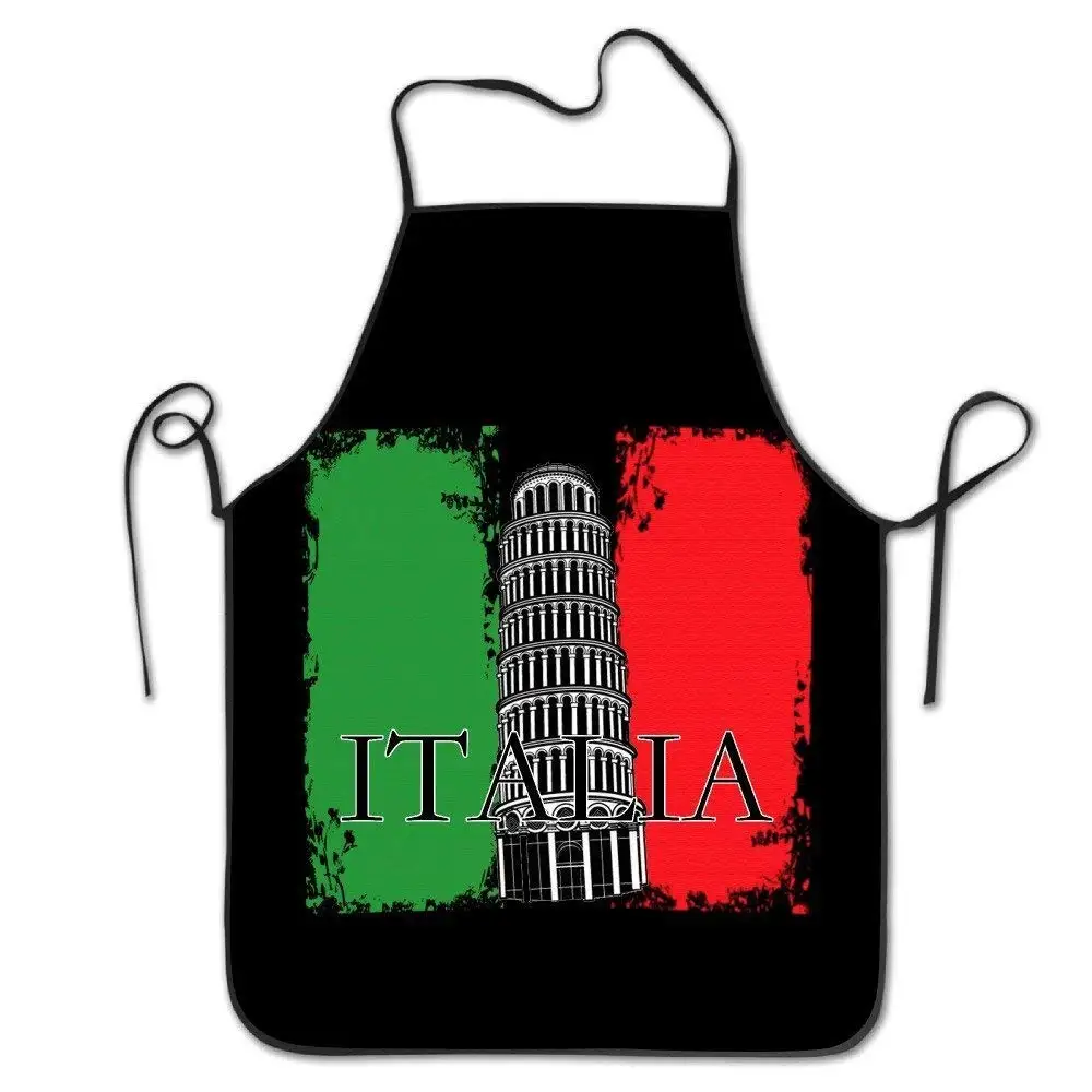 Funny Apron Chef Kitchen Cooking Apron Bib Pisa Tower ITALIAN FLAG Home Easy Care