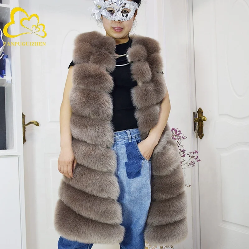 

Autumn And Winter Faux Fox Fur Vest For Women Furs Supplier Russian Style, Customized color