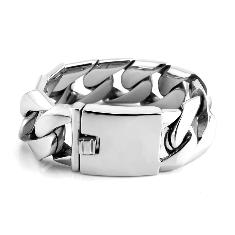 

Large 26mm Link Chain Bracelet Stainless Steel Men Cuff Bracelet Casting Metal Chain Bracelet Mirror Polished