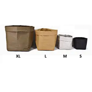 Image of washable kraft paper plant flower pots for garden