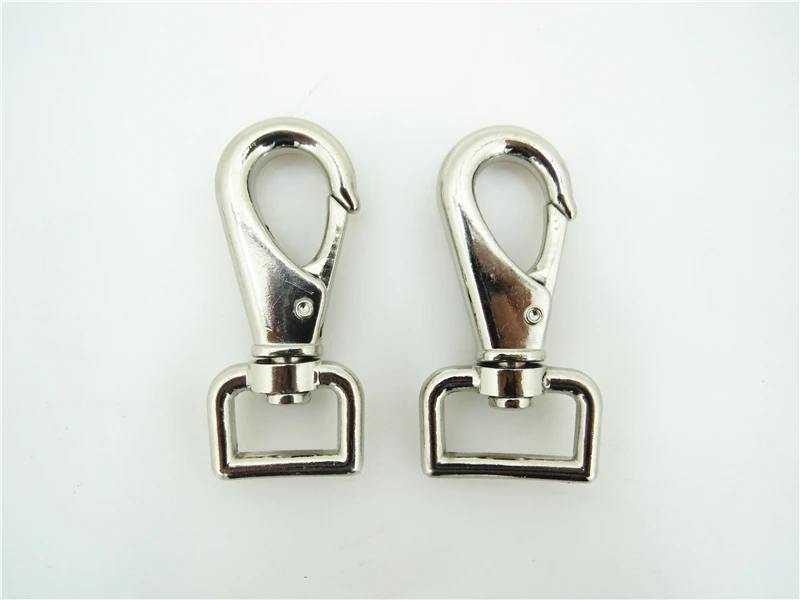 
Silver Swivel Eye Spring Snap Hook Quick Chain Fastener Hook Carabiner Multi Purpose 