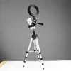 Wholesale WT3110 tripod stand phone aluminum Tripod with USB flash light with stand Camera Tripod and carry bag