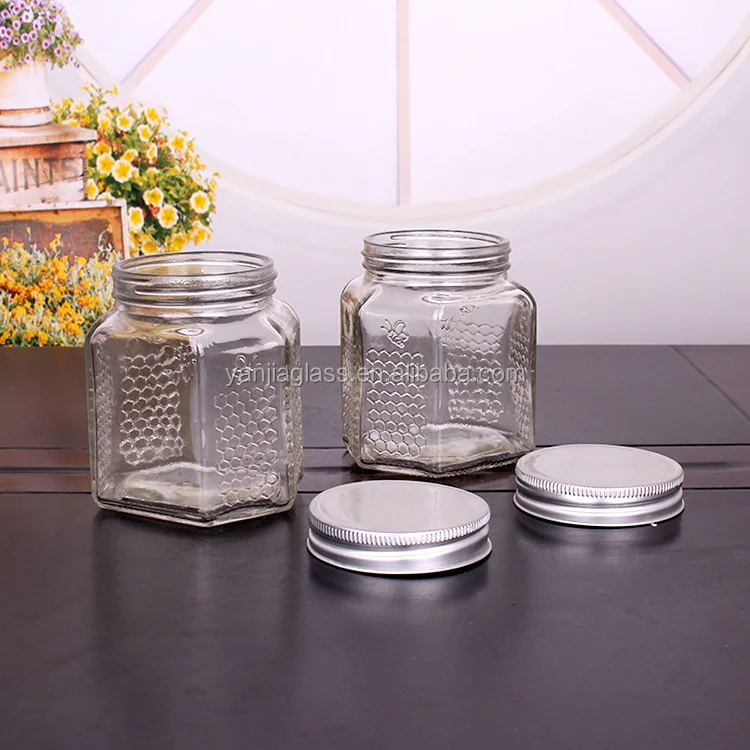 Cheap Glass Honey Pot 380ml Cheap Glass Jar With Metal Lids Buy Glass