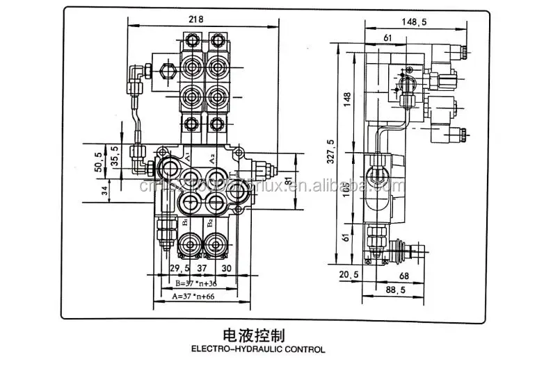 P40 valve directional control valve hydraulic valve with joystick &amp; remote control cable