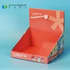 Free customized PDQ Cardboard Counter Shelf Display With Metal Plastic Peg Hooks