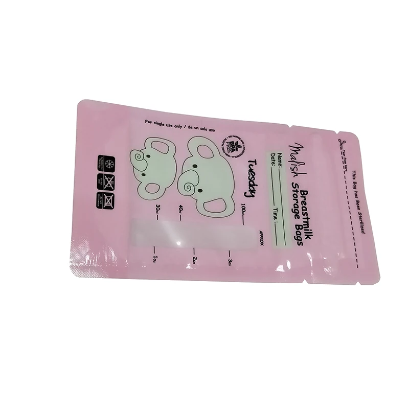Breast milk bag Pink4