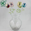 long stem Glass Rose Home Essentials 6pcs Valentine Rose Glass for Sale
